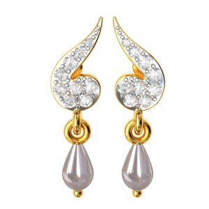 Pearl Drop American Diamond Earring