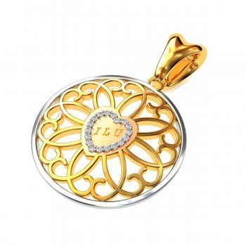 Round American Diamond ILU Pendant