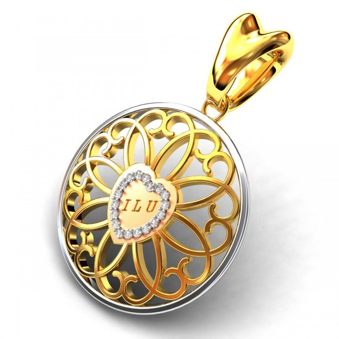 Round American Diamond ILU Pendant