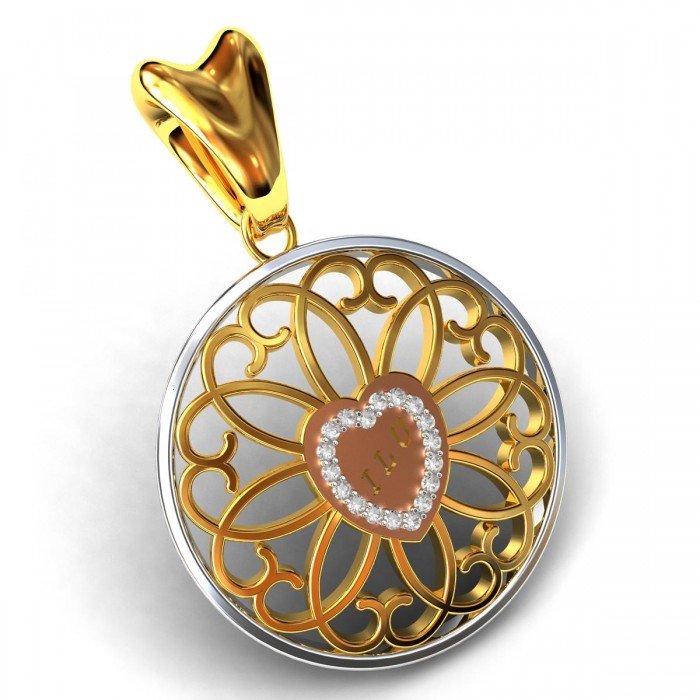 Round American Diamond ILU Pendant