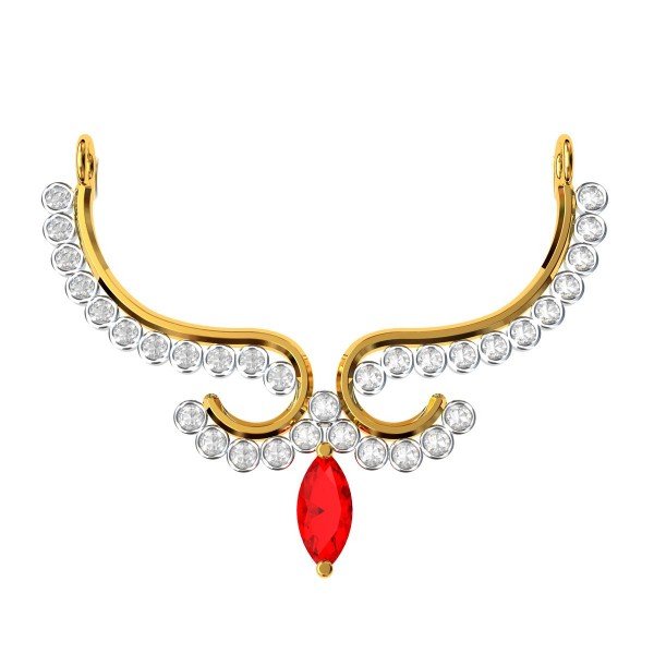 Ruby American Diamond Glamorous Mangalsutra Ruby American Diamond Glamorous Mangalsutra