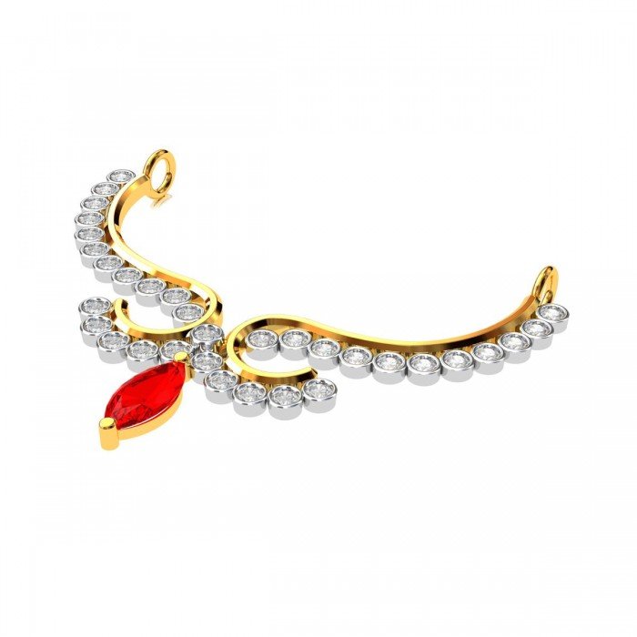 Ruby American Diamond Glamorous Mangalsutra