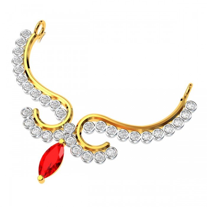 Ruby American Diamond Glamorous Mangalsutra