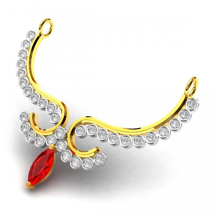 Ruby American Diamond Glamorous Mangalsutra