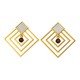 Multi Stone Square Earring