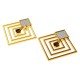 Multi Stone Square Earring