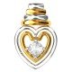 Bar Solitaire Heart Pendant