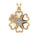 Heart American Diamond Floral Pendant