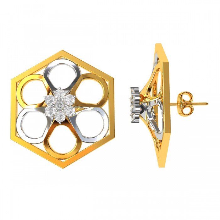 American Diamond Cluster Stud Earring