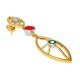 American Diamond Ruby Emerald Hanging Earring