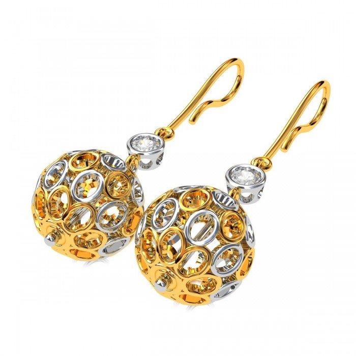 American Diamond Jali Ball Danglers