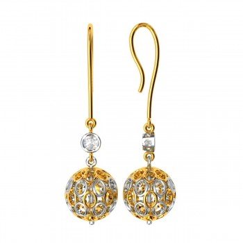 American Diamond Jali Ball Danglers