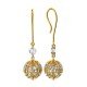 American Diamond Jali Ball Danglers