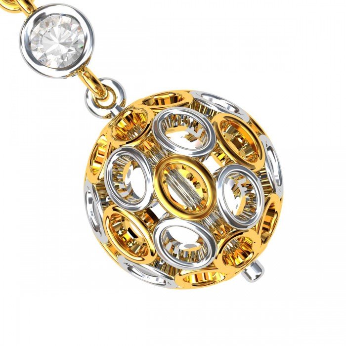 American Diamond Jali Ball Danglers