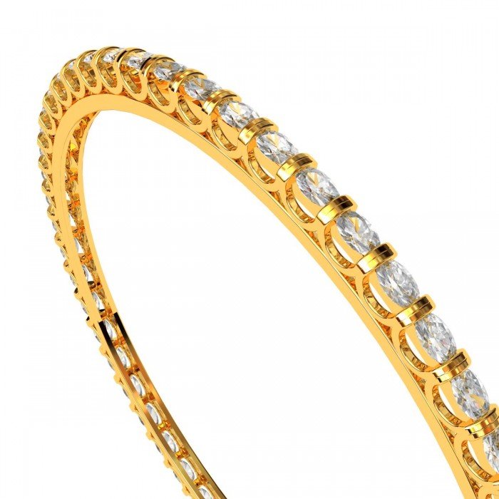 Oval Diamond Bangle