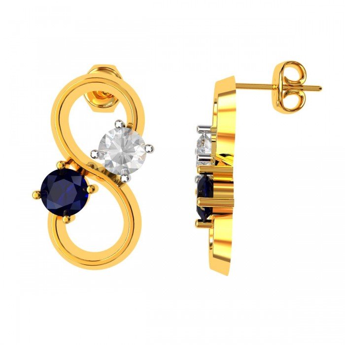 Blue Sapphire Fashion Earring