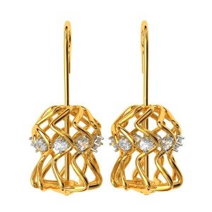 Multi American Diamond Cage Danglers