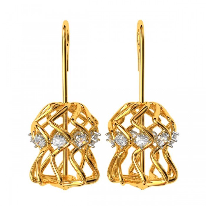 Multi American Diamond Cage Danglers