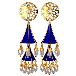 Double Enamel Jhumka Earrings