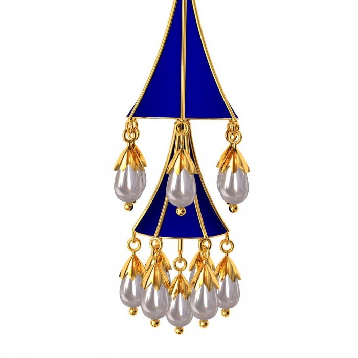 Double Enamel Jhumka Earrings