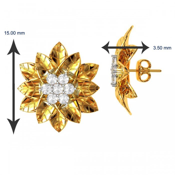 Flower American Diamond Earrings