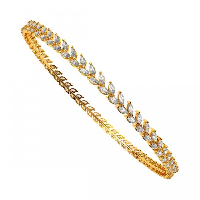 Double Diamond Marquise Bangle