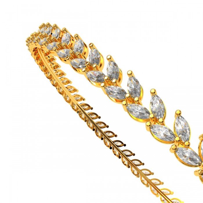 Double Diamond Marquise Bangle