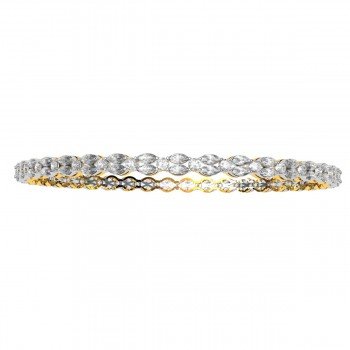 Single Line Round Diamond Bangle