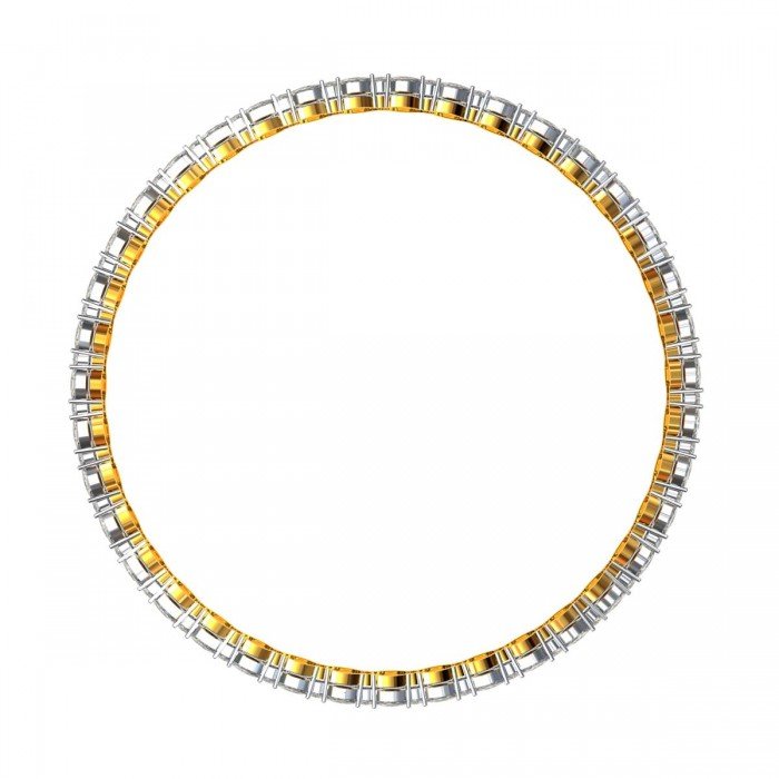 Single Line Round Diamond Bangle