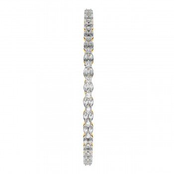 Single Line Round Diamond Bangle