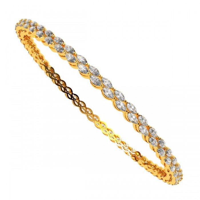 Cross Diamond Marquise Bangle