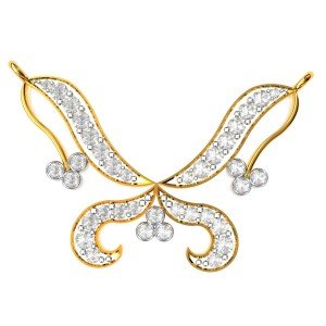 Traditional American Diamond Leaf Mangalsutra