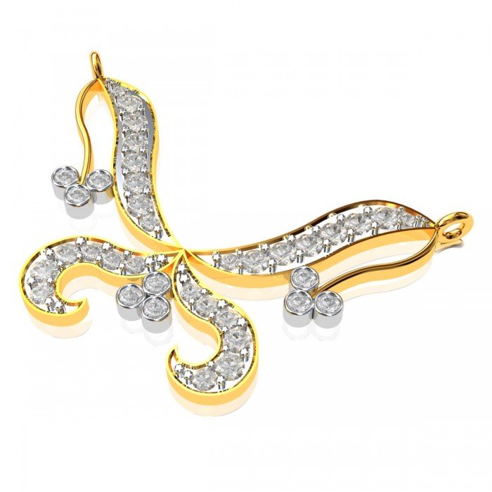 Traditional American Diamond Leaf Mangalsutra