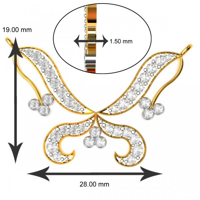 Traditional American Diamond Leaf Mangalsutra