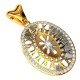 Traditional Oval American Diamond Pendant