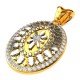 Traditional Oval American Diamond Pendant