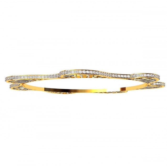 Designer Wave Diamond Bangle