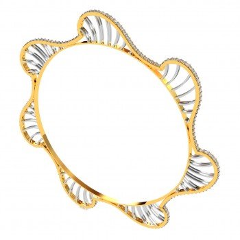 Designer Wave Diamond Bangle