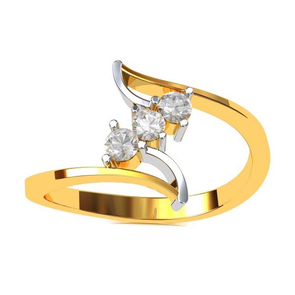 Three American Diamond Cross Ring Three American Diamond Cross Ring