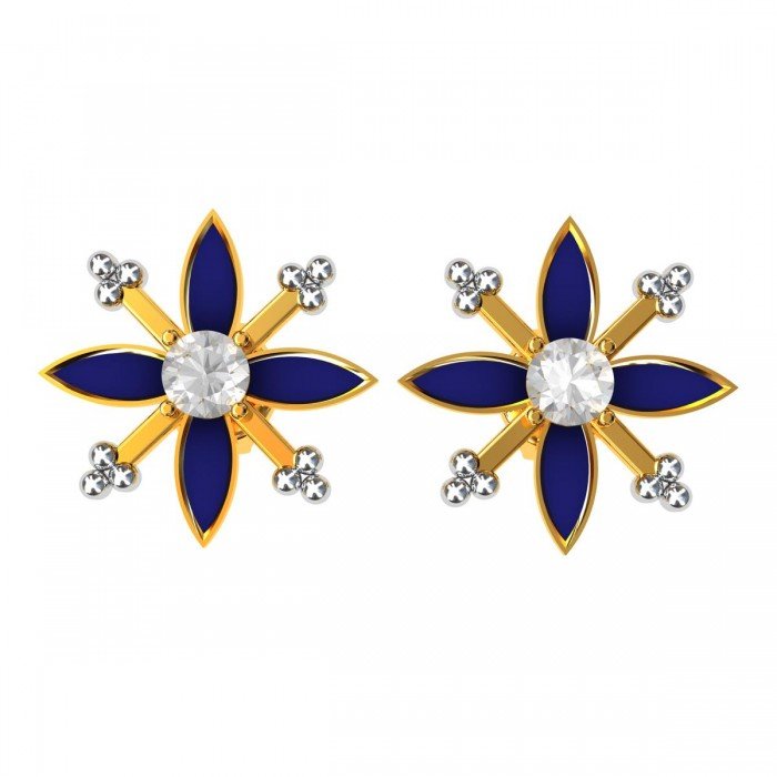 Floral Enamel Studs