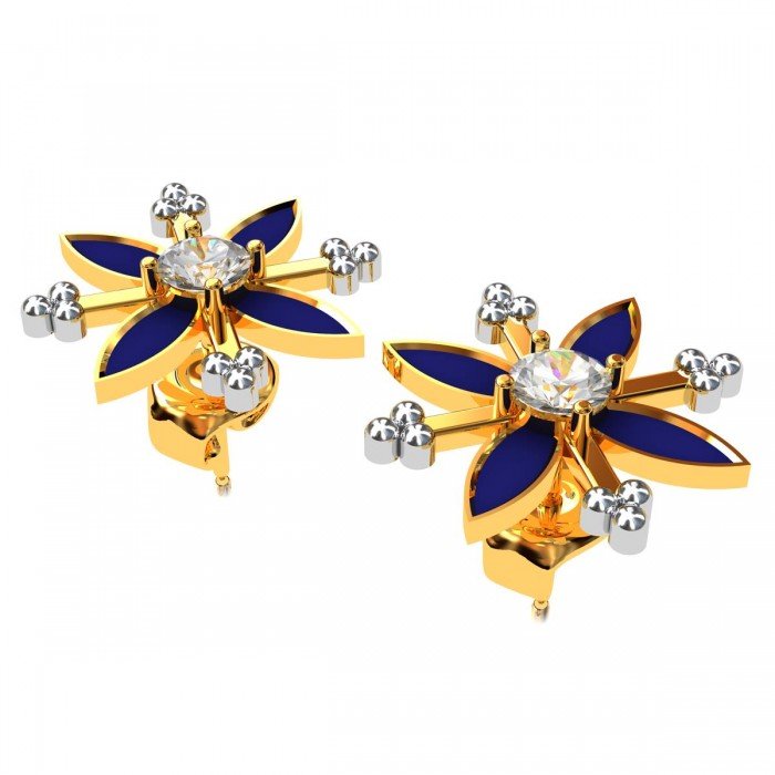 Floral Enamel Studs