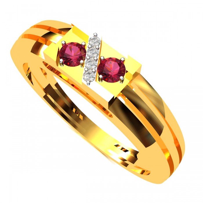 Ruby American Diamond Cocktail Ring