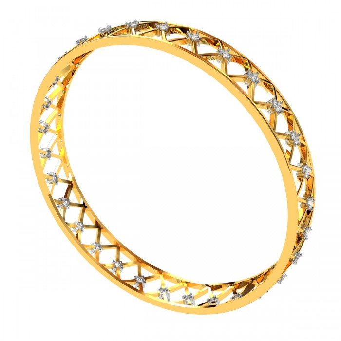 Checkered Diamond Bangle