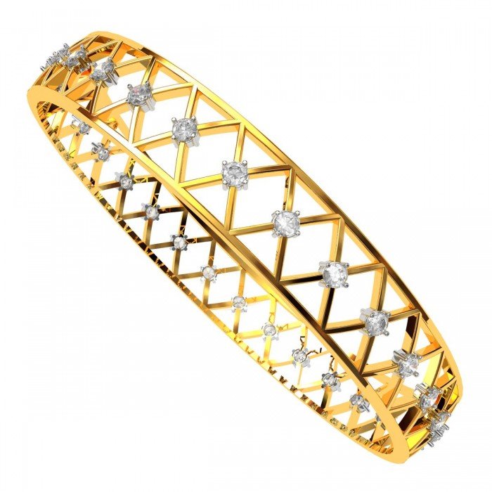 Checkered Diamond Bangle