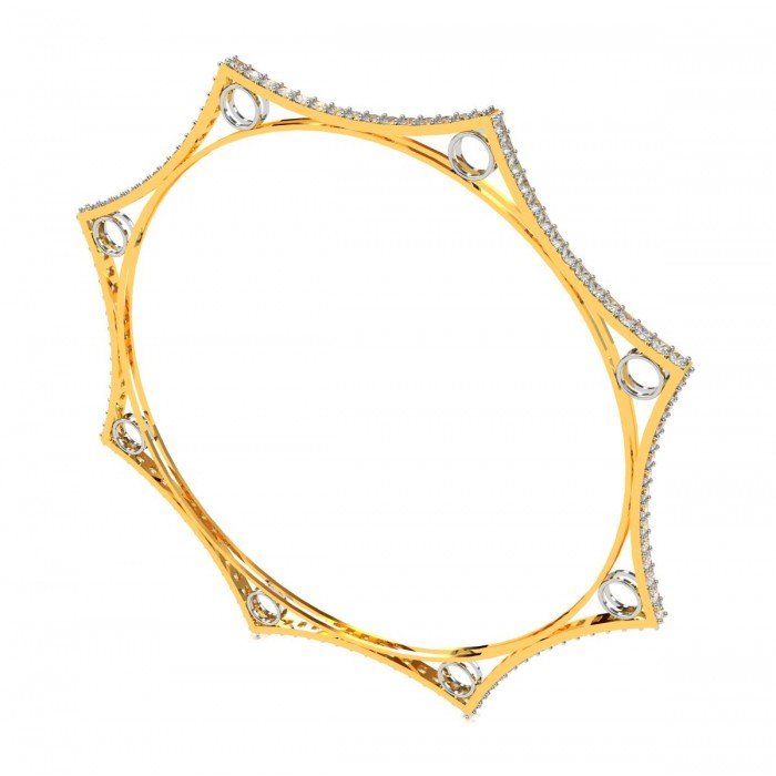 Curved Diamond Bangle