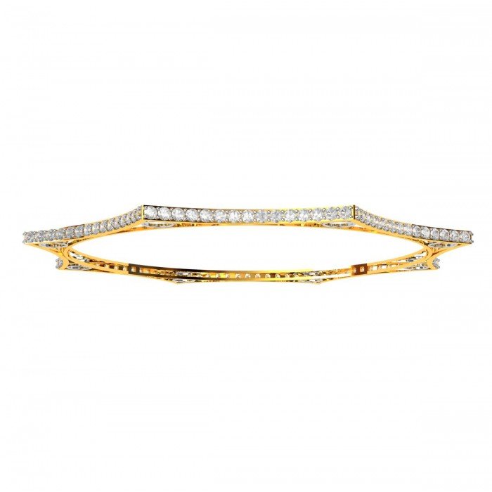 Curved Diamond Bangle