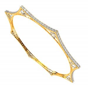 Curved Diamond Bangle