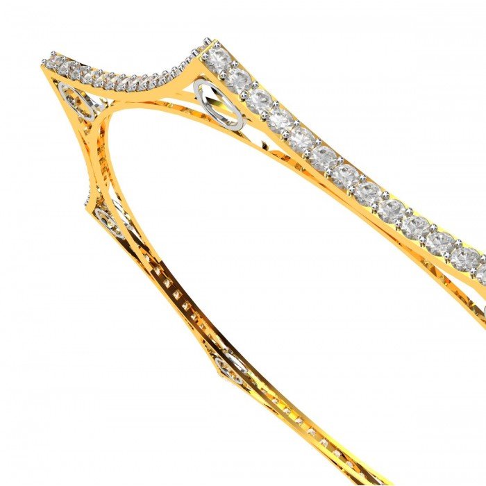 Curved Diamond Bangle