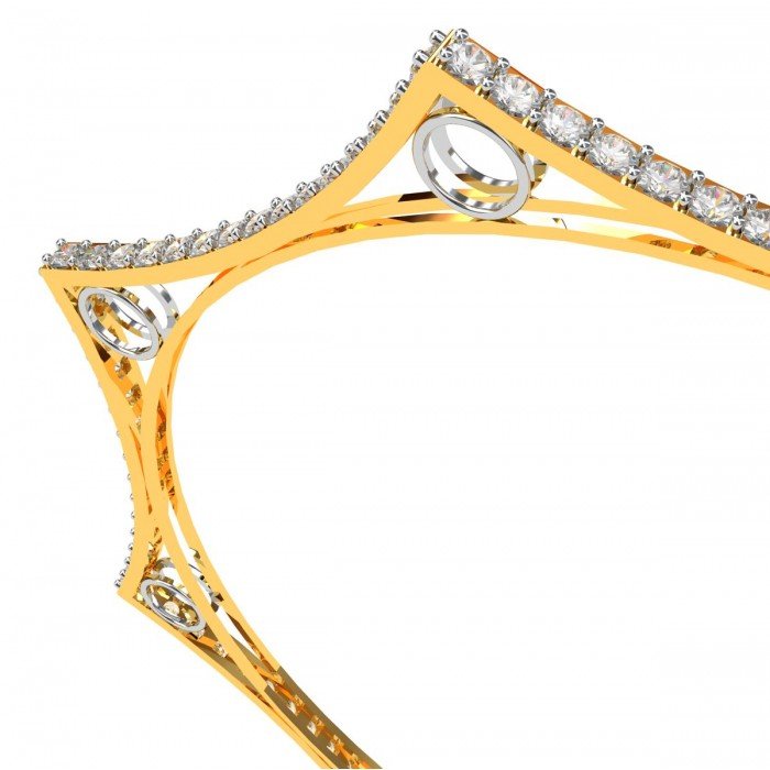 Curved Diamond Bangle