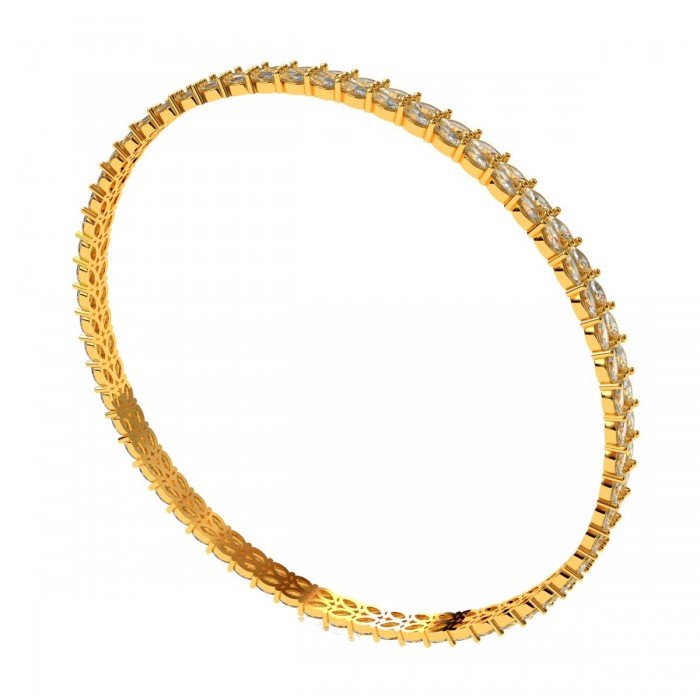 Double Line Marquise Bangle